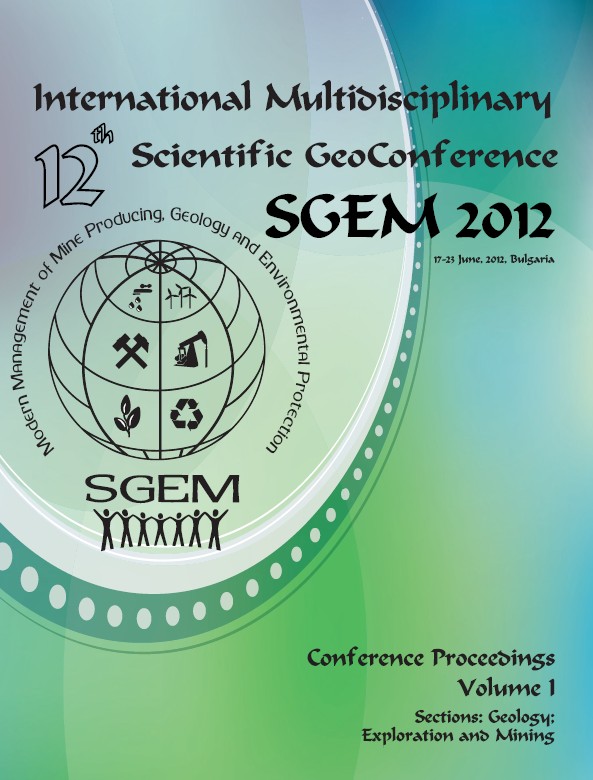 SGEM International Multidisciplinary Scientific GeoConference EXPO Proceedings; SGEM2012 12th International Multidisciplinary Scientific GeoConference