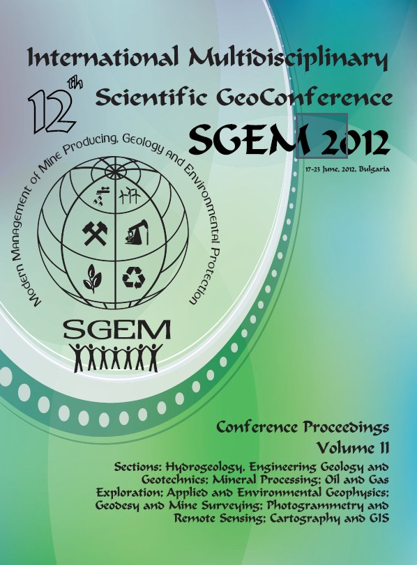 SGEM International Multidisciplinary Scientific GeoConference EXPO Proceedings; SGEM2012 12th International Multidisciplinary Scientific GeoConference