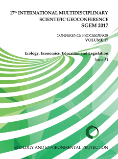 SGEM International Multidisciplinary Scientific GeoConference EXPO Proceedings; 17th International Multidisciplinary Scientific GeoConference SGEM2017, Ecology, Economics, Education and Legislation